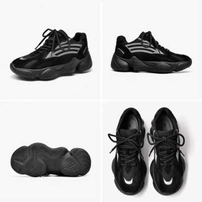 Sneakers Women Suede Leather Mesh Round Toe Cross Tied Platform Lady Casual Dad Shoes Handmade 29347