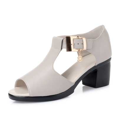 Plus size 35 43 Microfibe leather women sandals 2021 summer new hollow beef tendon leisure simple anti skid shoes women