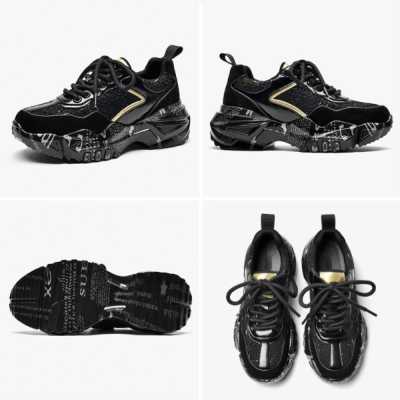 Sneakers Women Synthetic Leather Patchwork Round Toe Lace Up Female Casual Flat Shoes Fashion Trainers 29398