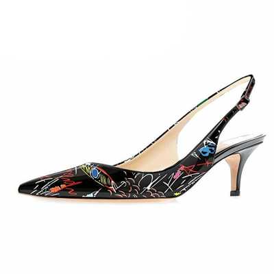 New Plus Size 45 Hot Sale Concise Party Shoes Woman Sexy Pointed Toe Women Summer Print Date back strap Sandals