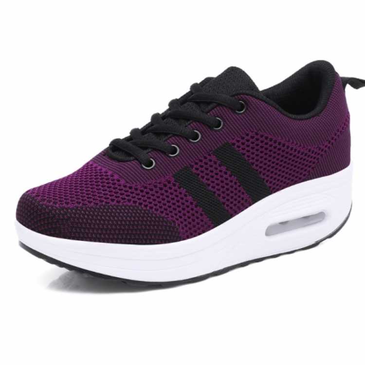 Women Mesh Sneakers Breathable Outdoor Lace Up Thick Bottom Shoes For Women Casual Shoes Ladies Platform Wedges Shoes