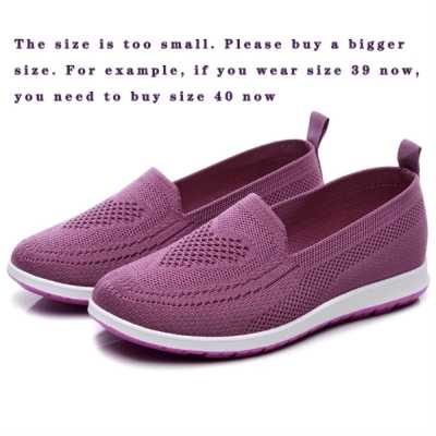 Spring and autumn elderly women's shoes casual shoes non slip soft soled cloth shoes comfortable fashion single shoes woven casu