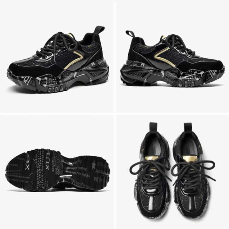 Sneakers Women Synthetic Leather Patchwork Round Toe Lace Up Female Casual Flat Shoes Fashion Trainers 29398