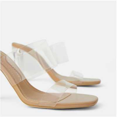 Transparent Slippers Open Toes Sexy High Heel Crystal Women's Shoes Transparent High Heels Slippers